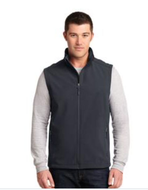 Men's Port Authority Core Soft Shell Vest in Battleship Grey Main Image